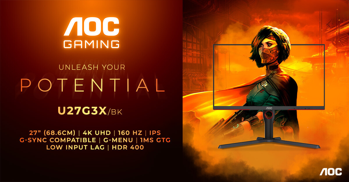 4K UHD, 160 Hz y NVIDIA G-Sync por 500 euros: presentado el monitor AOC Gaming U27G3X/BK 4K UHD, 160 Hz y NVIDIA G-Sync por 500 euros: presentado el monitor AOC Gaming U27G3X/BK