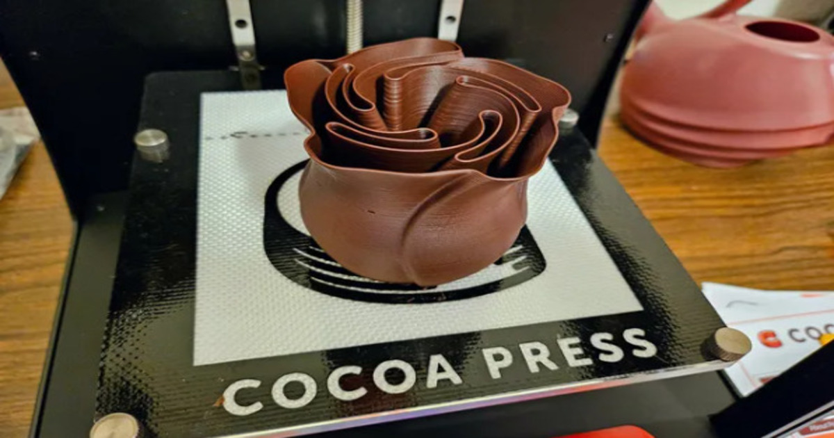 Chocolate impreso en una impresora 3D en EE.UU. Chocolate impreso en una impresora 3D en EE.UU.