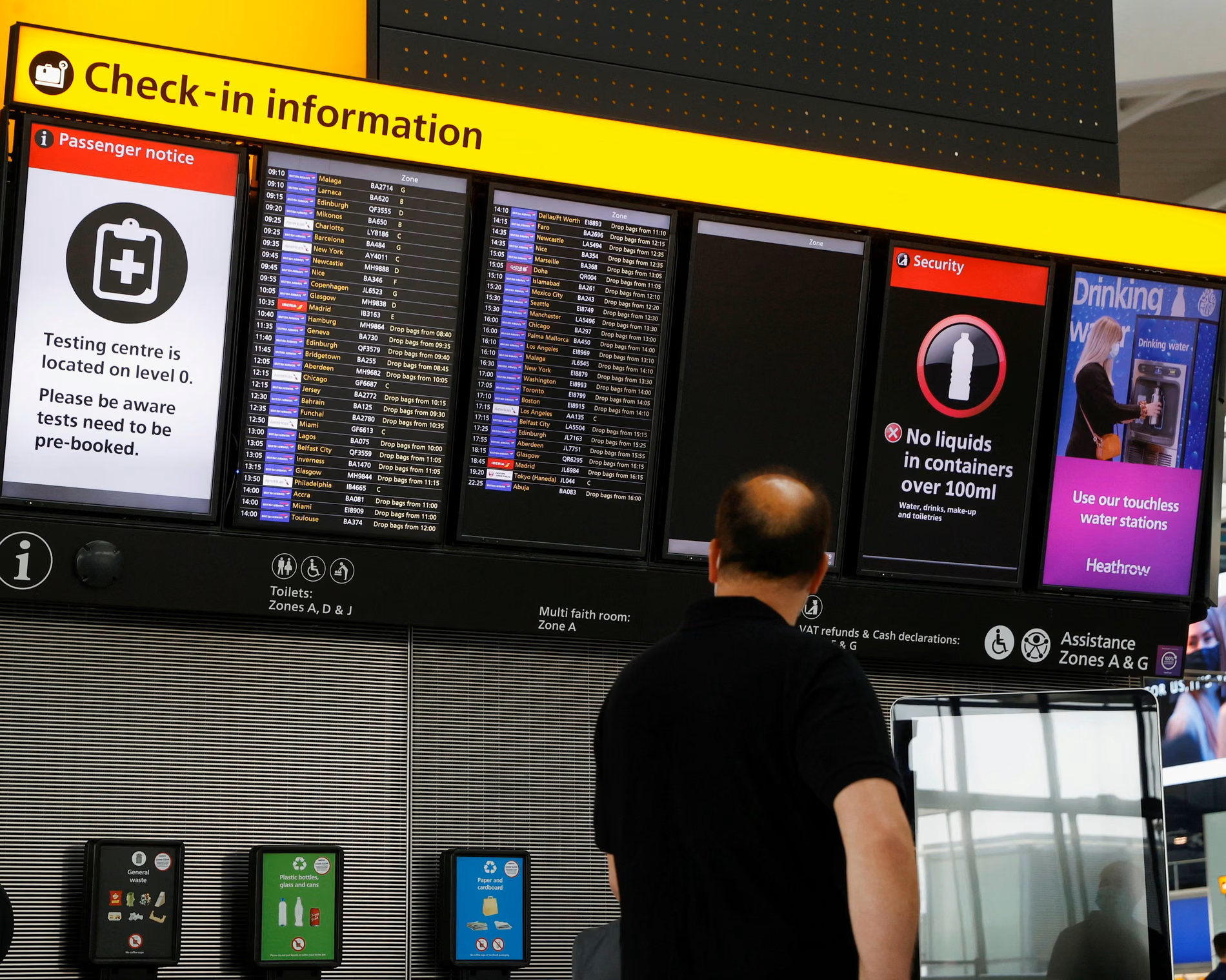 Revisión: ¿Cómo funcionan las pantallas de vuelos en el aeropuerto de Heathrow?