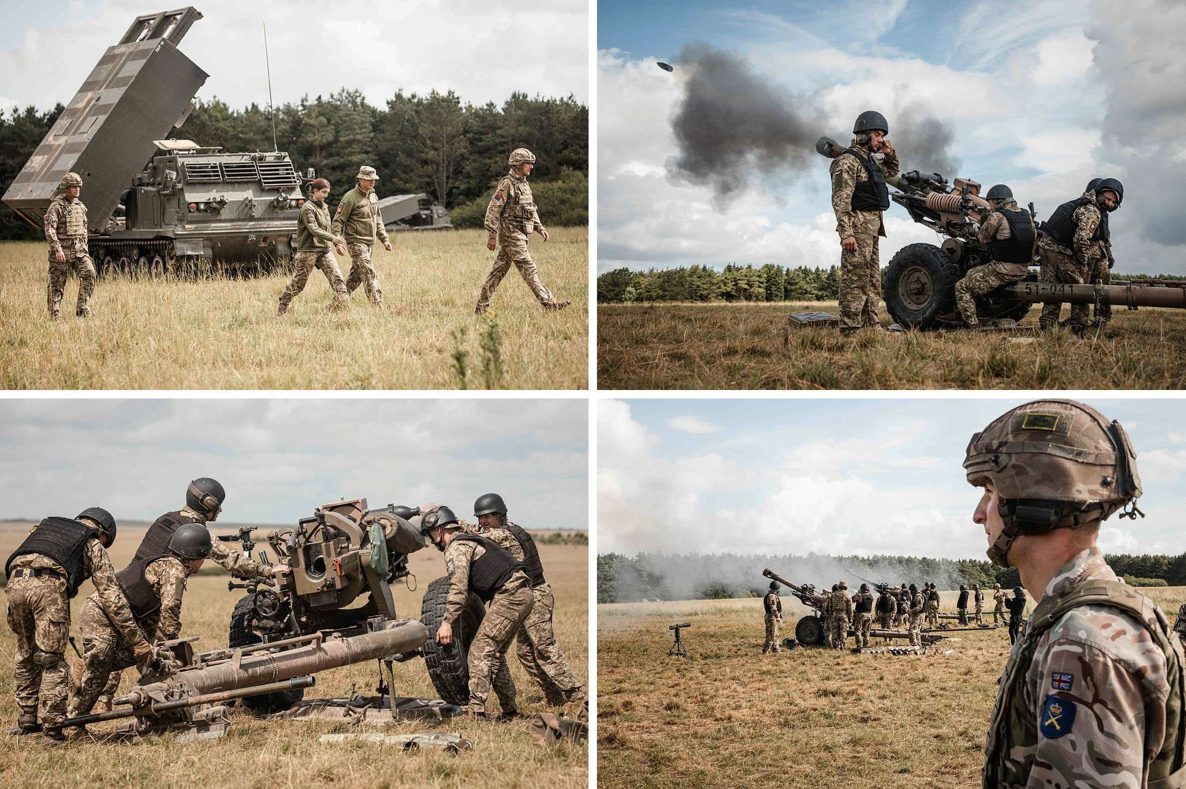 El Estado Mayor de las AFU muestra el entrenamiento militar con los MLRS M270 y los obuses L118 El Estado Mayor de las AFU muestra el entrenamiento militar con los MLRS M270 y los obuses L118