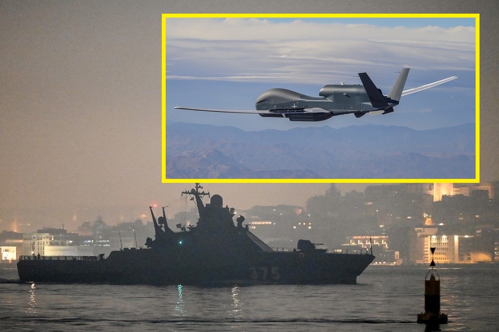 Un buque israelí escoltado por un avión no tripulado estratégico estadounidense RQ-4 Global Hawk y un avión antisubmarino P-8 Poseidón rompió el bloqueo ruso en el Mar Negro.