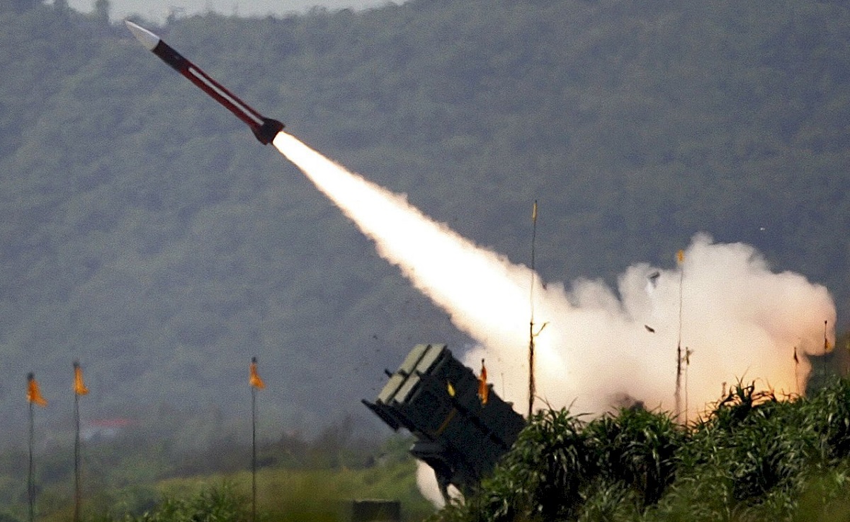 El interceptor de misiles Patriot PAC-3 explotó prematuramente antes de alcanzar su objetivo durante un ejercicio en Taiwán. El interceptor de misiles Patriot PAC-3 explotó prematuramente antes de alcanzar su objetivo durante un ejercicio en Taiwán.