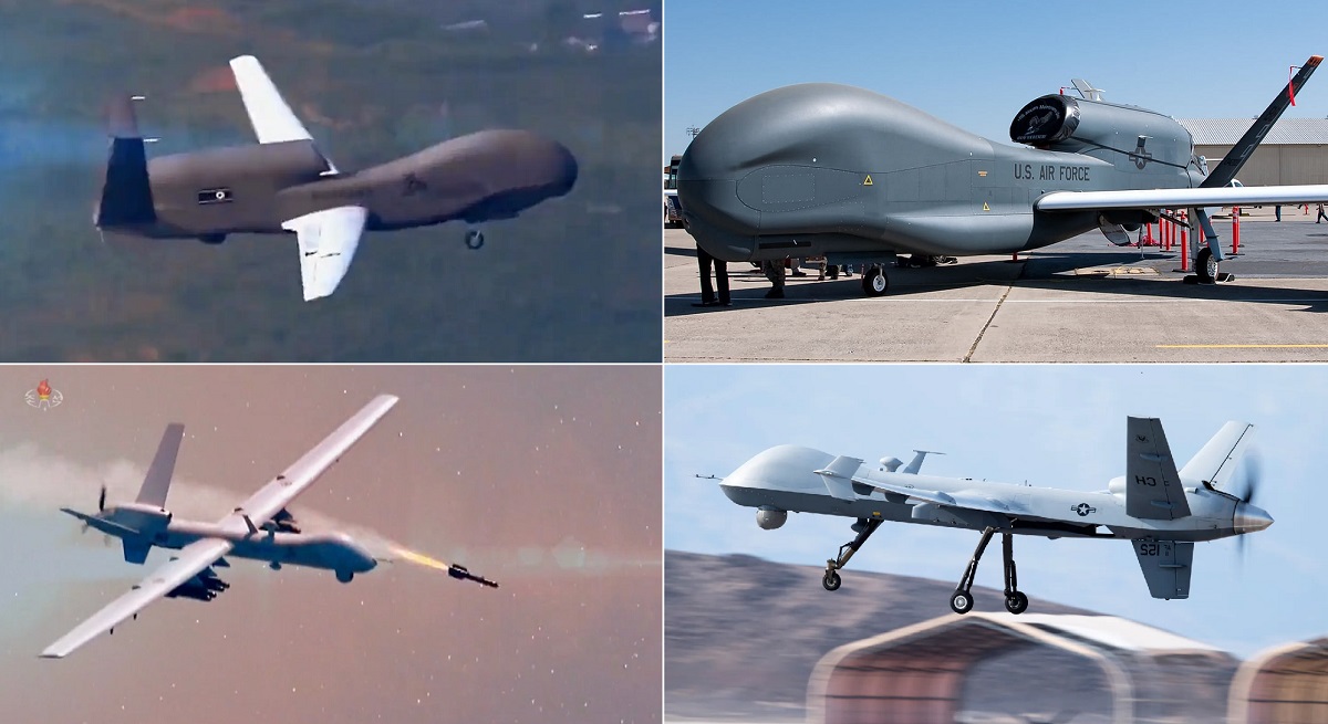 Corea del Norte presenta oficialmente sus propias copias de los drones estadounidenses MQ-9 Reaper y RQ-4 Global Hawk Corea del Norte presenta oficialmente sus propias copias de los drones estadounidenses MQ-9 Reaper y RQ-4 Global Hawk