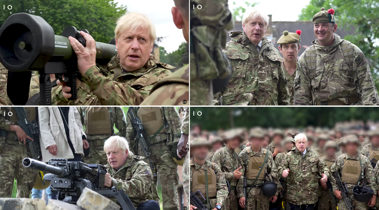 Boris Johnson se entrenó con tropas ucranianas en un ejercicio del Reino Unido Boris Johnson se entrenó con tropas ucranianas en un ejercicio del Reino Unido