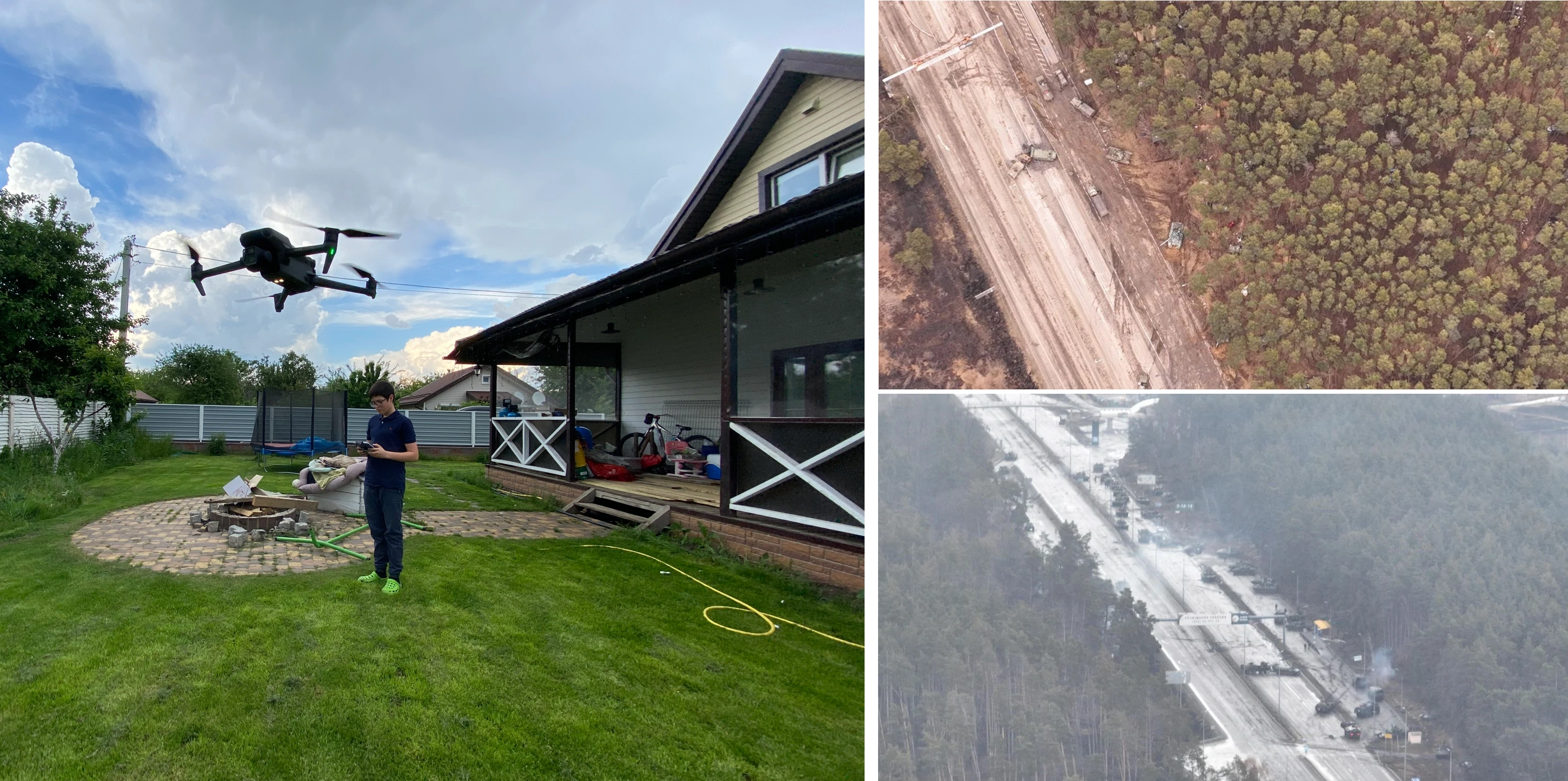 Un ucraniano de 15 años con la ayuda de un cuadricóptero DJI ayudó a destruir un convoy de equipos rusos Un ucraniano de 15 años con la ayuda de un cuadricóptero DJI ayudó a destruir un convoy de equipos rusos