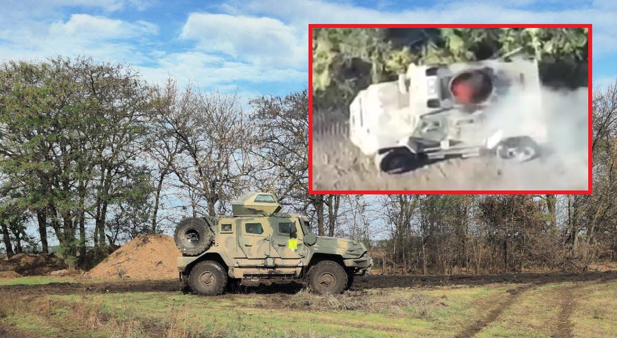 Un dron FPV destruyó el MRAP AMN-59051 más nuevo de Rusia con defensas mejoradas, que se presentó en 2022 Un dron FPV destruyó el MRAP AMN-59051 más nuevo de Rusia con defensas mejoradas, que se presentó en 2022
