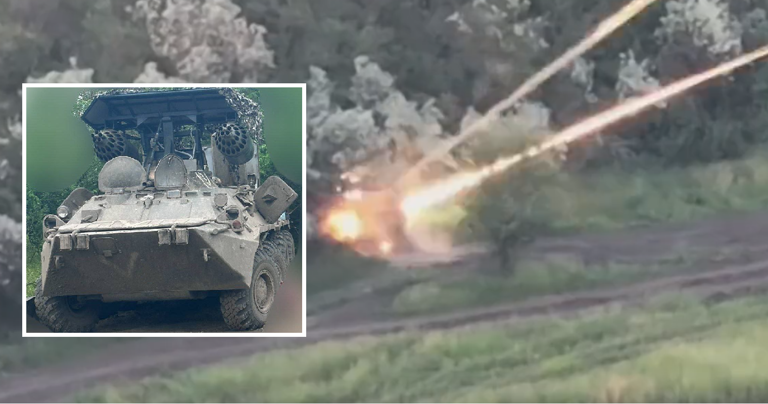 Los drones FPV ucranianos atacan un desarrollo militar ruso "único" como simbiosis de un APC-80 y lanzamisiles aéreos C-8 Los drones FPV ucranianos atacan un desarrollo militar ruso "único" como simbiosis de un APC-80 y lanzamisiles aéreos C-8