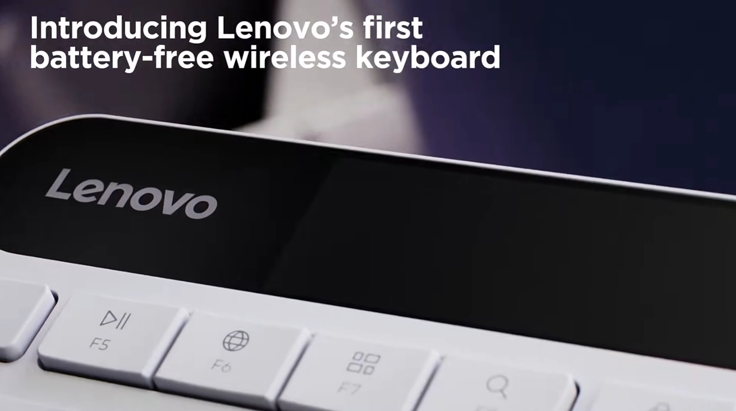 Innovación de Lenovo: el teclado sin batería del futuro en CES 2025