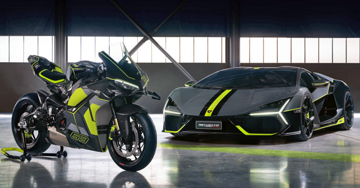 Encuentro de titanes: Ducati Panigale V4 Lamborghini y Lamborghini Revuelto juntos