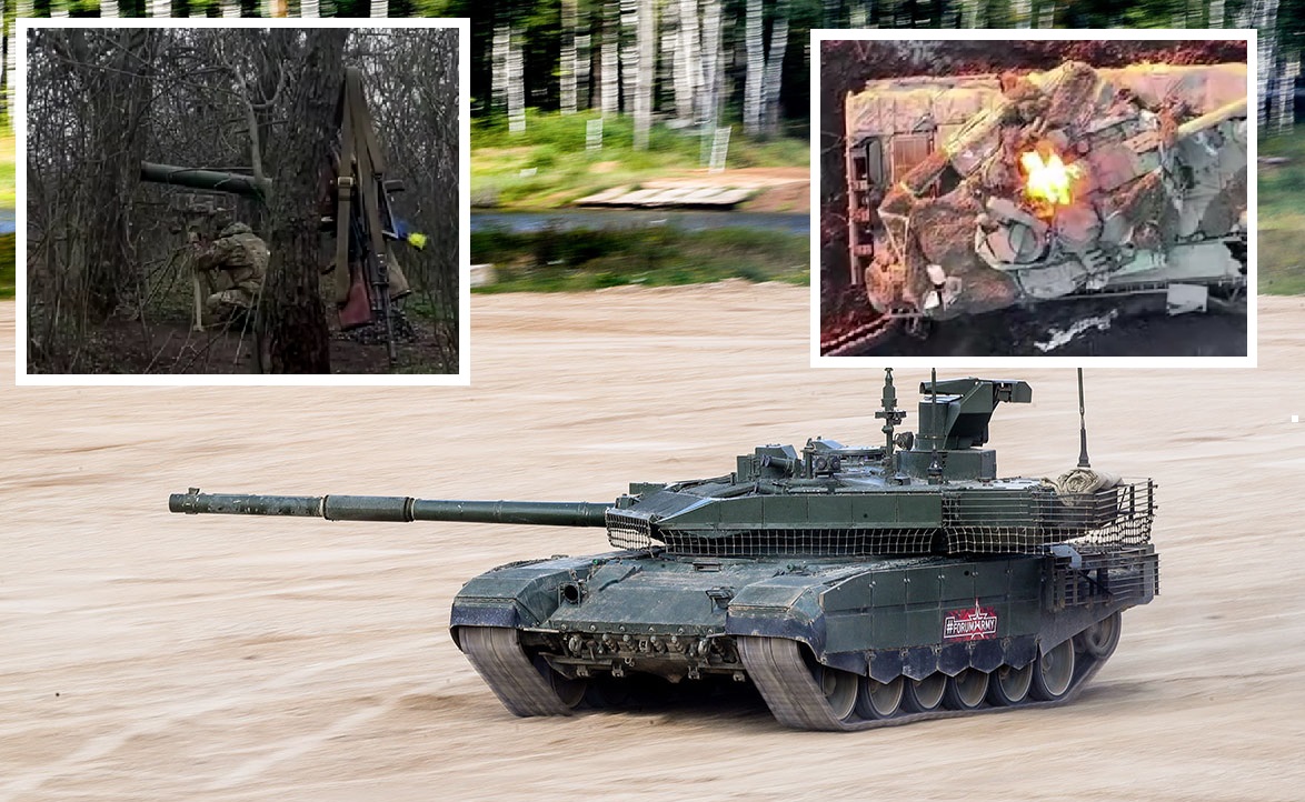 Militares ucranianos alcanzan un moderno tanque ruso T-90M "Proryv" con un sistema de misiles trophy Kornet y lanzan cócteles molotov Militares ucranianos alcanzan un moderno tanque ruso T-90M "Proryv" con un sistema de misiles trophy Kornet y lanzan cócteles molotov