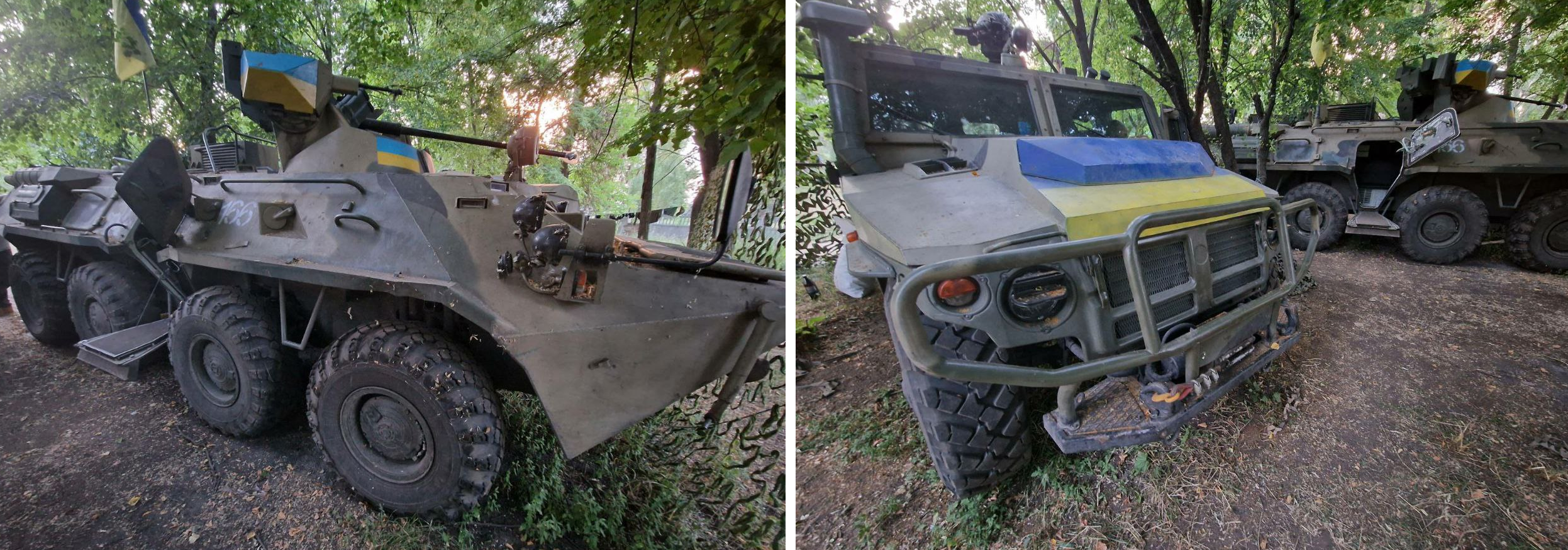 Los ucranianos se apoderaron del vehículo blindado Tigr-M y BTR-82A Los ucranianos se apoderaron del vehículo blindado Tigr-M y BTR-82A