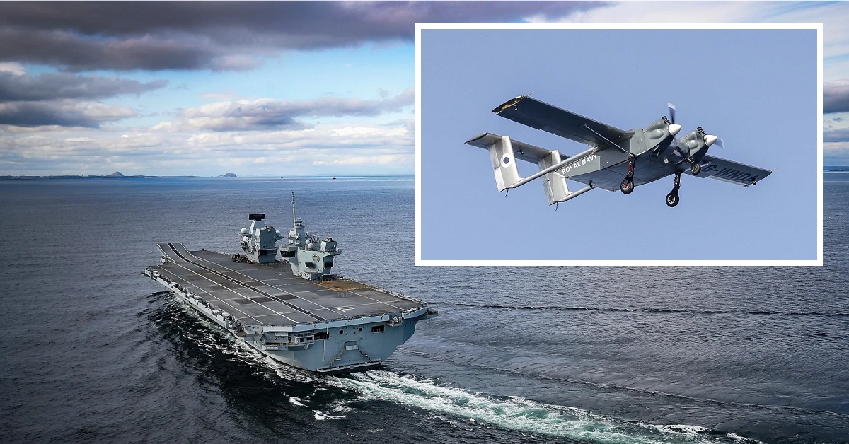 El Reino Unido ha probado la entrega de carga mediante un dron HCMC en su mayor portaaviones, el HMS Prince of Whales, de 3.850 millones de dólares. El Reino Unido ha probado la entrega de carga mediante un dron HCMC en su mayor portaaviones, el HMS Prince of Whales, de 3.850 millones de dólares.