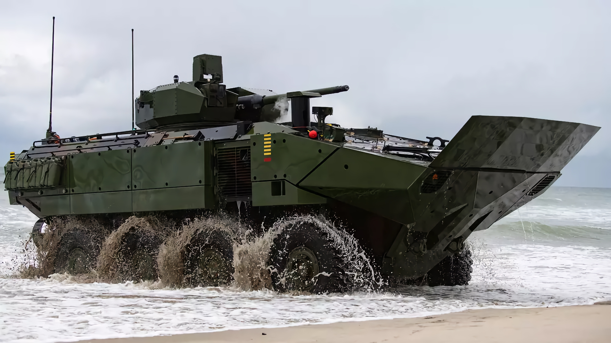 El Cuerpo de Marines de EE.UU. encarga los vehículos anfibios blindados de transporte de personal ACV-30, por un valor de 88.000.000 dólares. El Cuerpo de Marines de EE.UU. encarga los vehículos anfibios blindados de transporte de personal ACV-30, por un valor de 88.000.000 dólares.