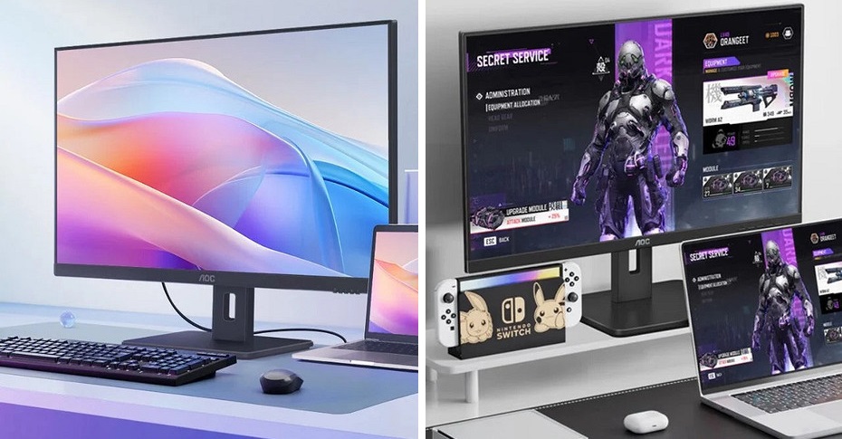 AOC Q27E12C - Monitor IPS QHD con frecuencia de refresco de 100 Hz por el precio de 140 $.