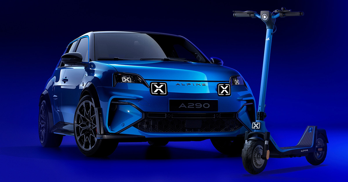Nuevo de Alpine: accesibilidad eléctrica en el formato del hatchback A290 y el scooter 100A GT Formas elegantes y alto rendimiento: Alpine presenta el A290 y el 100A GT