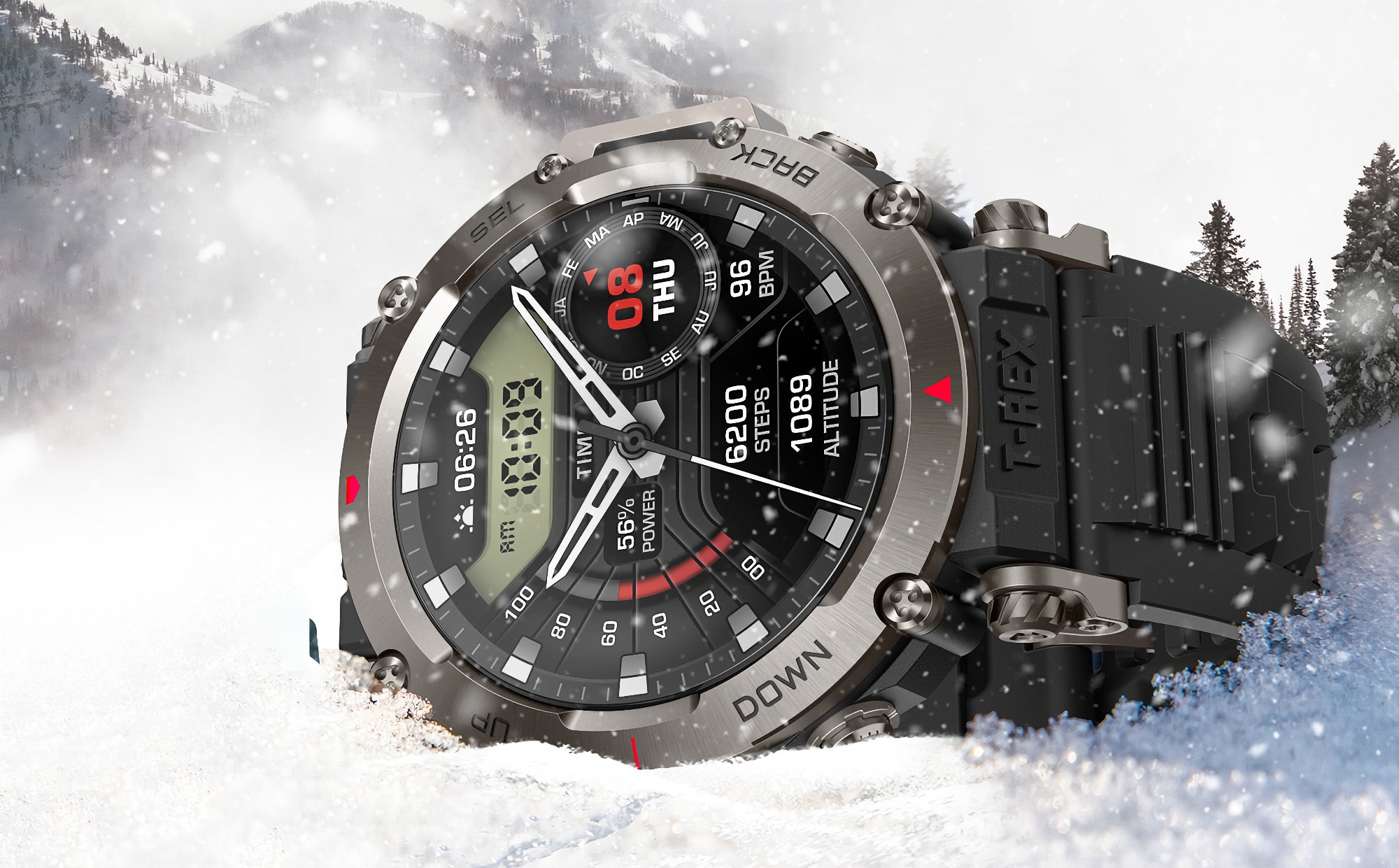 Amazfit T-Rex Ultra: un smartwatch robusto con pantalla AMOLED, hasta 20 días de autonomía y Zepp OS 2.0 por 399 $.