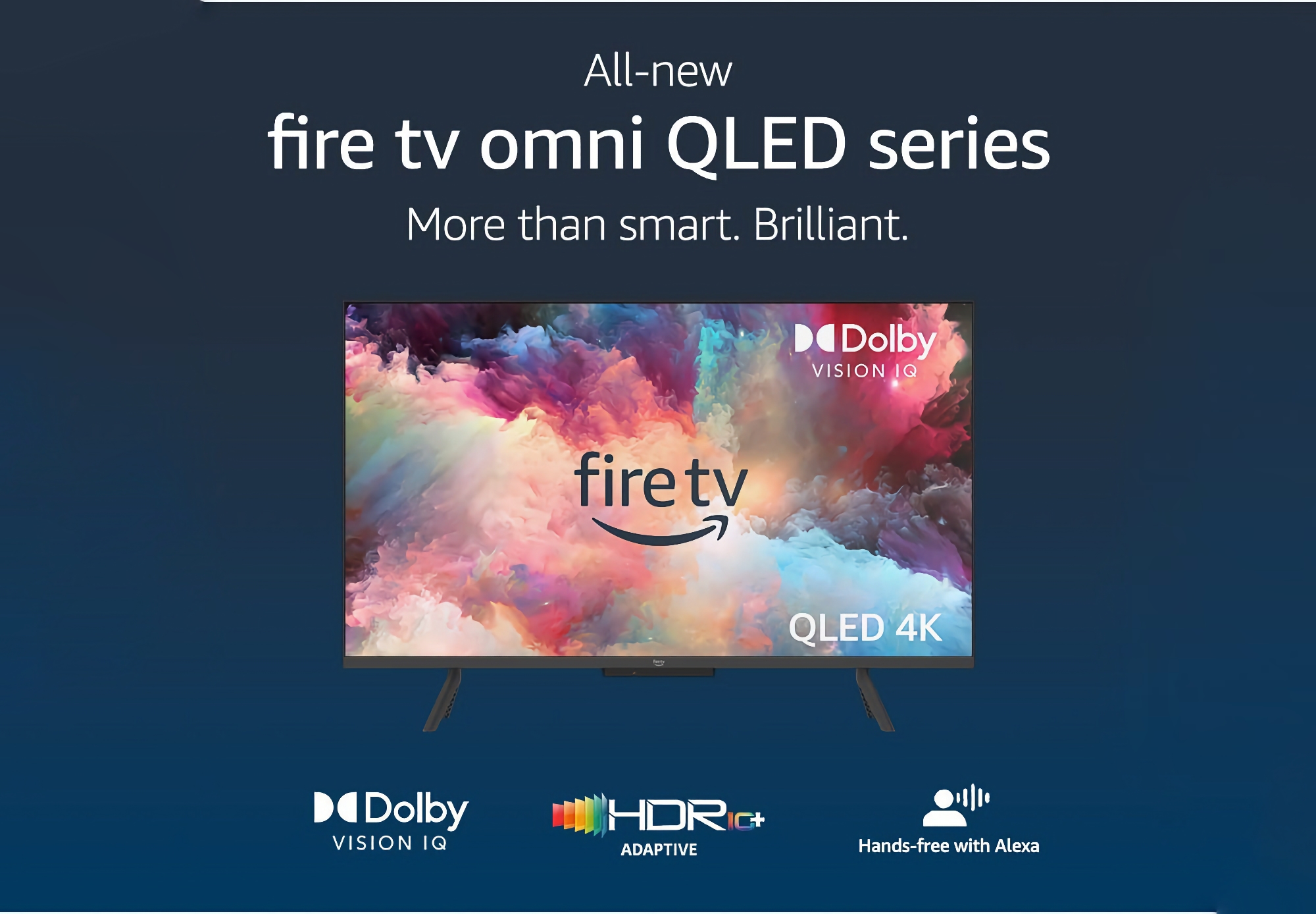 Amazon desvela los nuevos modelos Fire TV Omni QLED: televisores inteligentes con pantallas de 43 a 55 pulgadas, compatibilidad con Alexa y precios desde 449 €. Amazon desvela los nuevos modelos Fire TV Omni QLED: televisores inteligentes con pantallas de 43 a 55 pulgadas, compatibilidad con Alexa y precios desde 449 €.