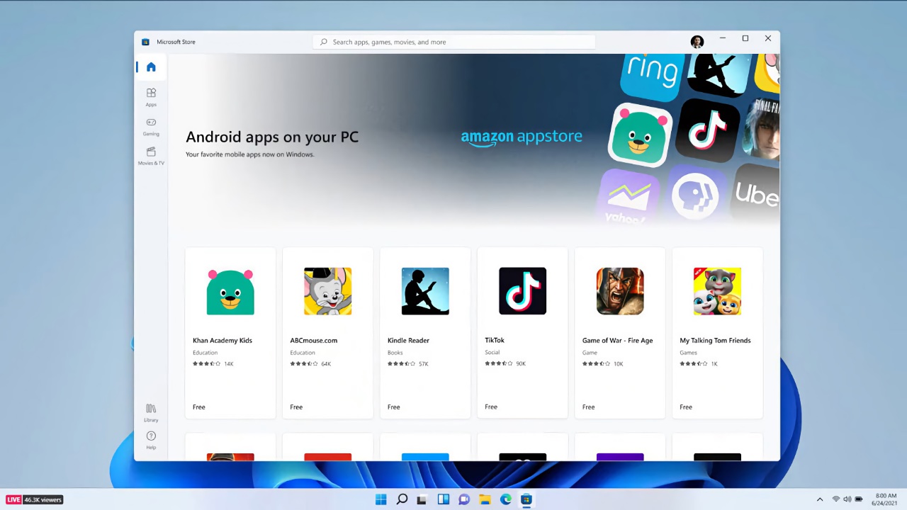 Microsoft amplía el acceso a las aplicaciones de Android en Windows 11 Microsoft amplía el acceso a las aplicaciones de Android en Windows 11