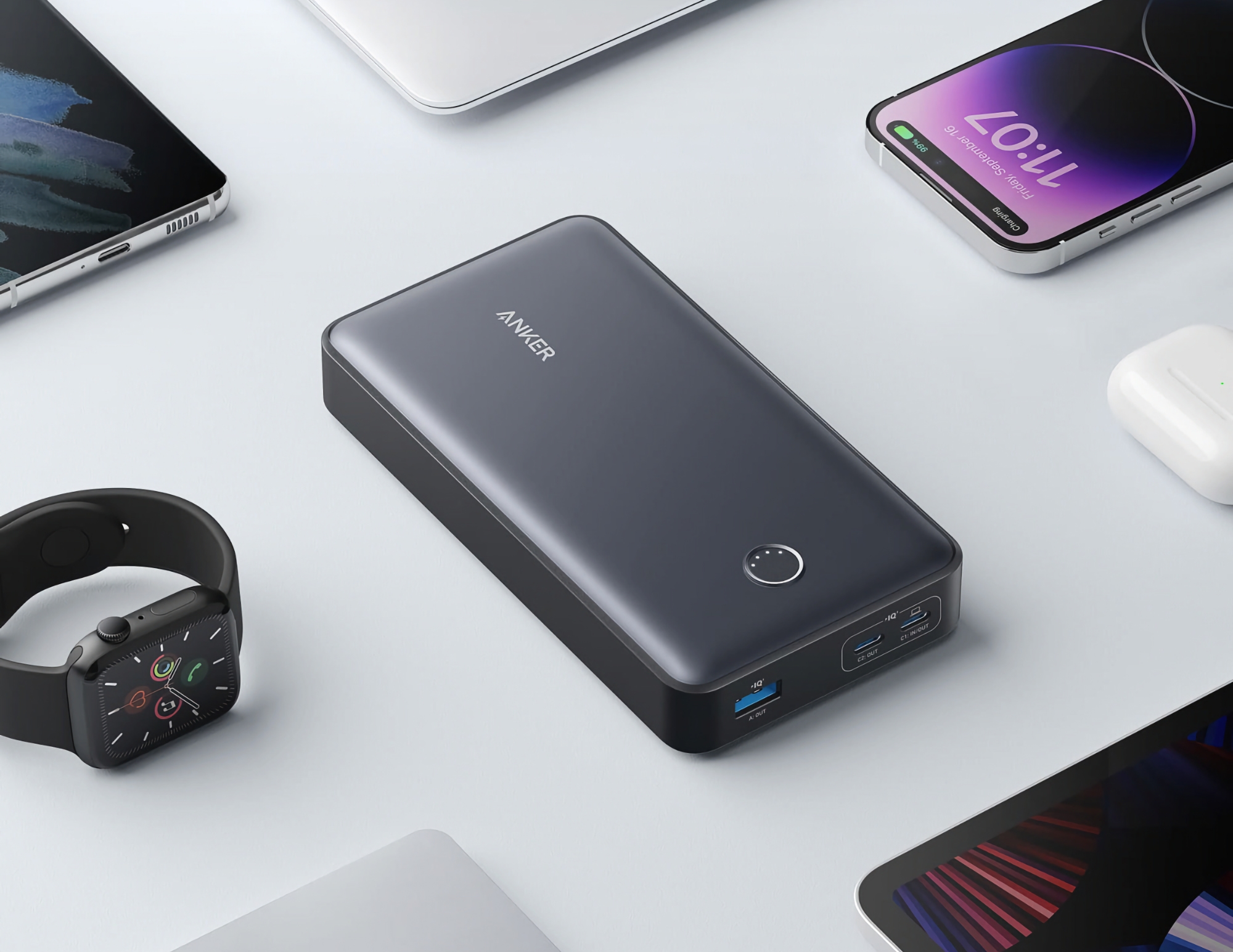 Anker 537 Power Bank con 24.000 mAh y 65W de potencia está disponible en Amazon con un descuento de 24 dólares Anker 537 Power Bank con 24.000 mAh y 65W de potencia está disponible en Amazon con un descuento de 24 dólares