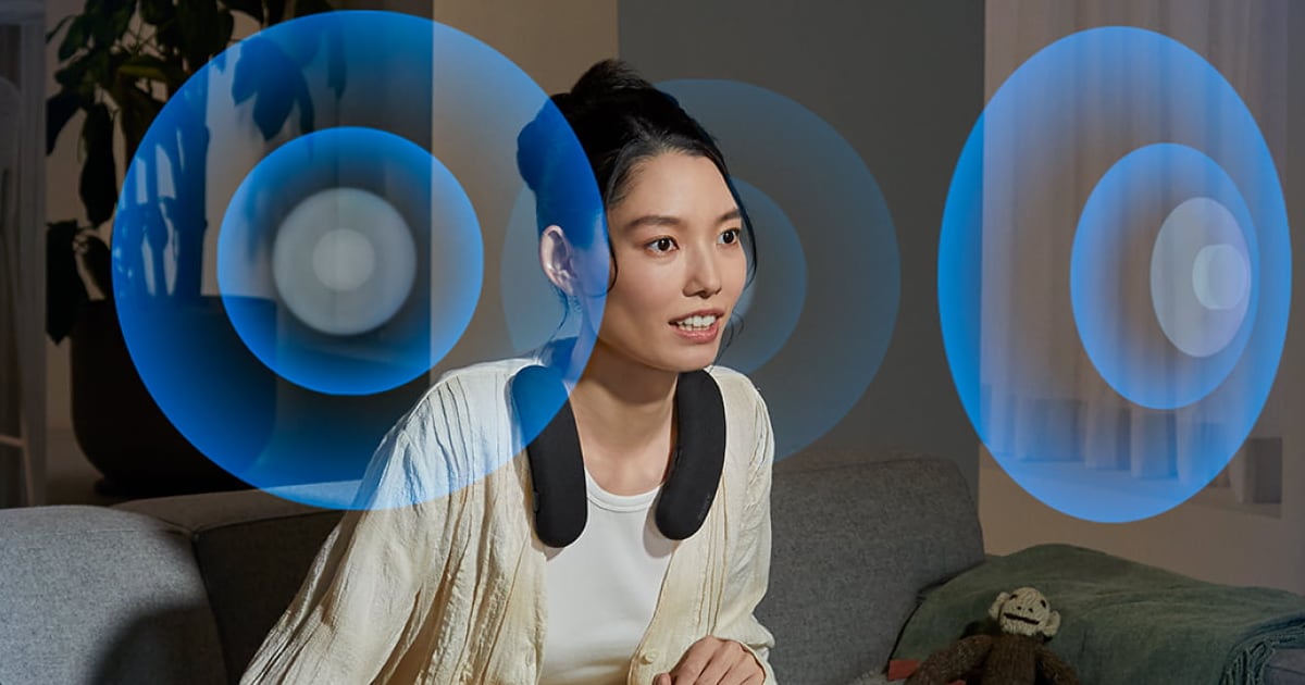 Sony presenta el altavoz Bravia Theater U HT-AN7, que se lleva colgado del cuello en lugar de auriculares (vídeo)