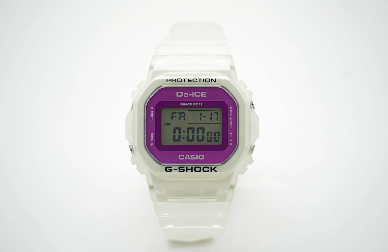Un color que impresiona: El exclusivo G-Shock DW-5600 morado y Da-iCE de Casio Casio y Da-iCE lanzan una revolución púrpura: Nueva edición limitada G-Shock DW-5600