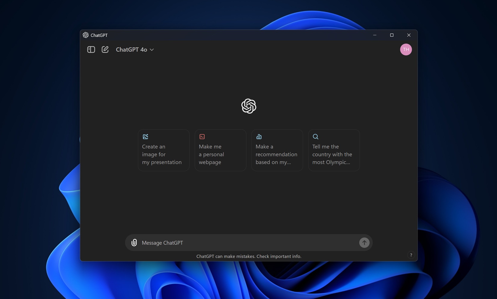 La aplicación ChatGPT para Windows ya está disponible para todos de forma gratuita