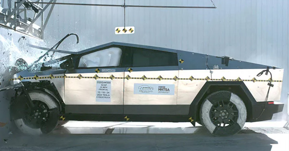 Durabilidad sin concesiones: resultados de las pruebas de choque del Tesla Cybertruck Dureza brutal: Comprobación de la estabilidad del Tesla Cybertruck en pruebas de choque.