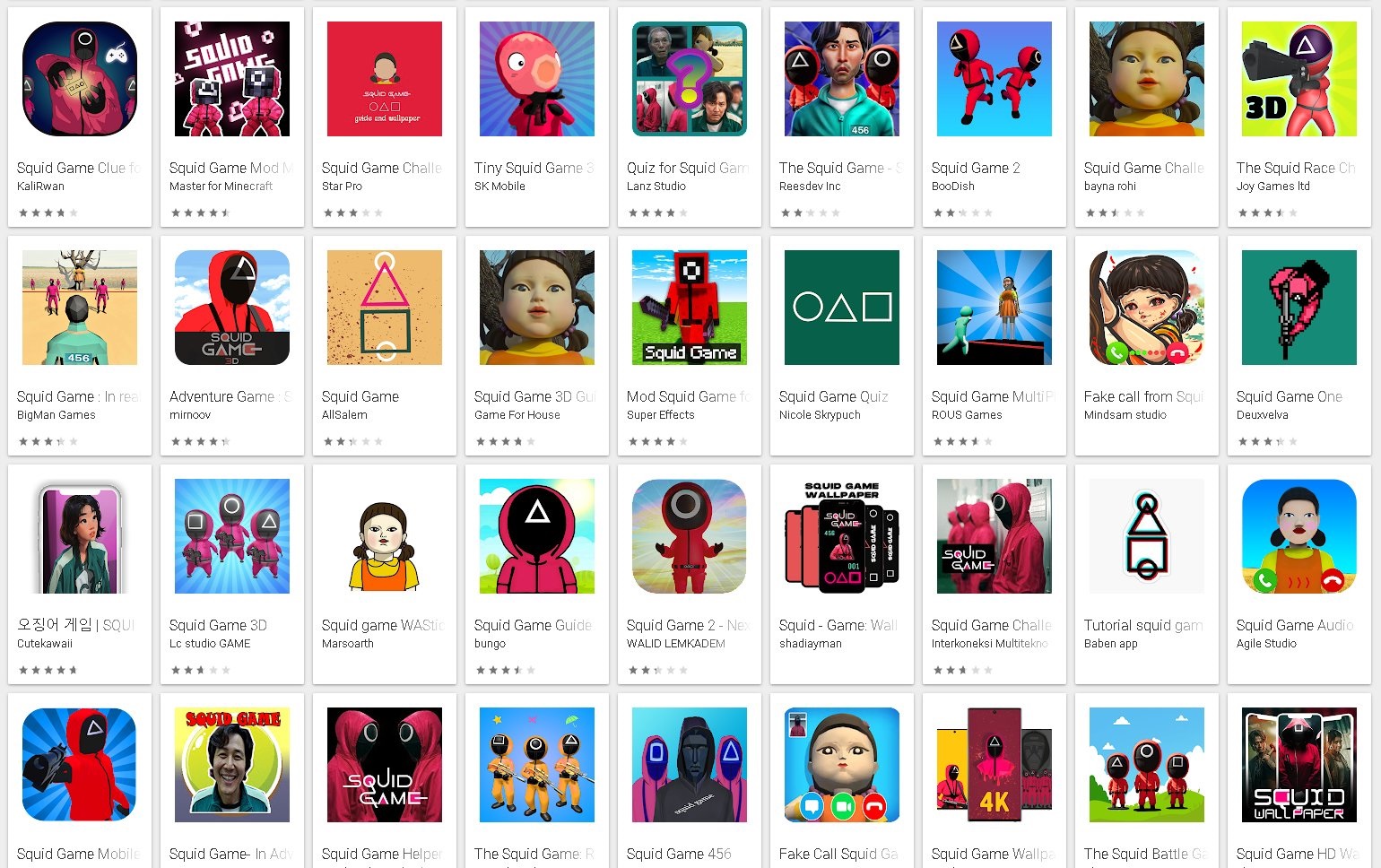 Virus que se hacen pasar por "Juego del Calamar" en Play Market Virus que se hacen pasar por "Juego del Calamar" en Play Market