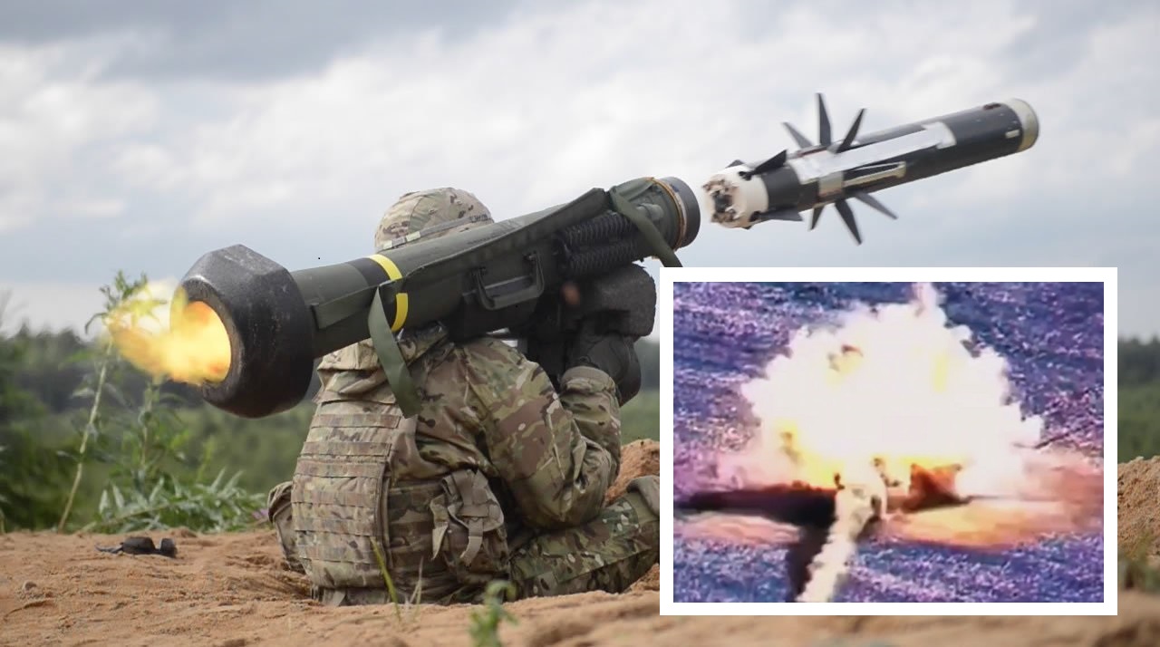 Las Fuerzas Armadas ucranianas destruyen espectacularmente un tanque ruso T-80 con un misil Javelin Las Fuerzas Armadas ucranianas destruyen espectacularmente un tanque ruso T-80 con un misil Javelin