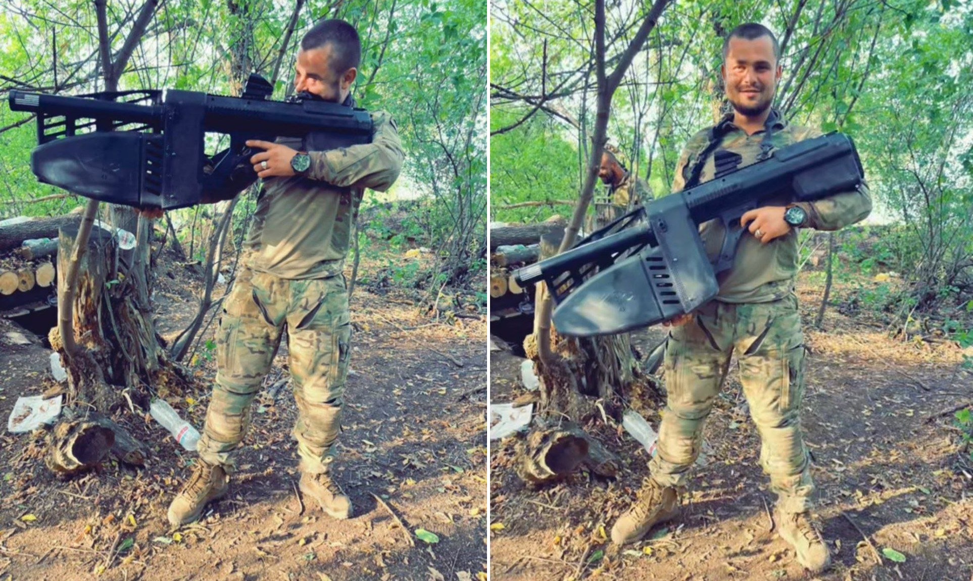 El ejército ucraniano presenta los futuristas cañones antidrones DroneDefender: pueden derribar vehículos aéreos no tripulados a una distancia de 2 km. El ejército ucraniano presenta los futuristas cañones antidrones DroneDefender: pueden derribar vehículos aéreos no tripulados a una distancia de 2 km.