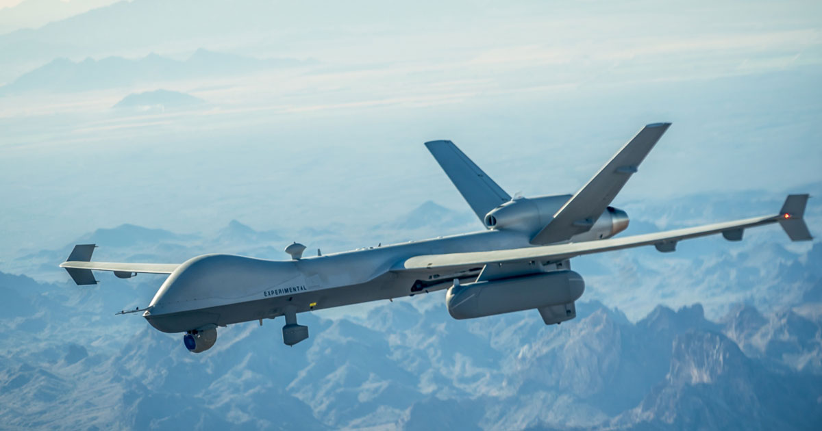 General Atomics prueba por primera vez un avión no tripulado MQ-9A Reaper con un contenedor de carga útil NATO Pod General Atomics prueba por primera vez un avión no tripulado MQ-9A Reaper con un contenedor de carga útil NATO Pod