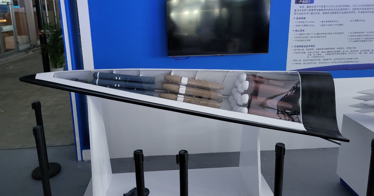 China presenta el concepto de avión hipersónico Gara GDF-600 capaz de lanzar misiles