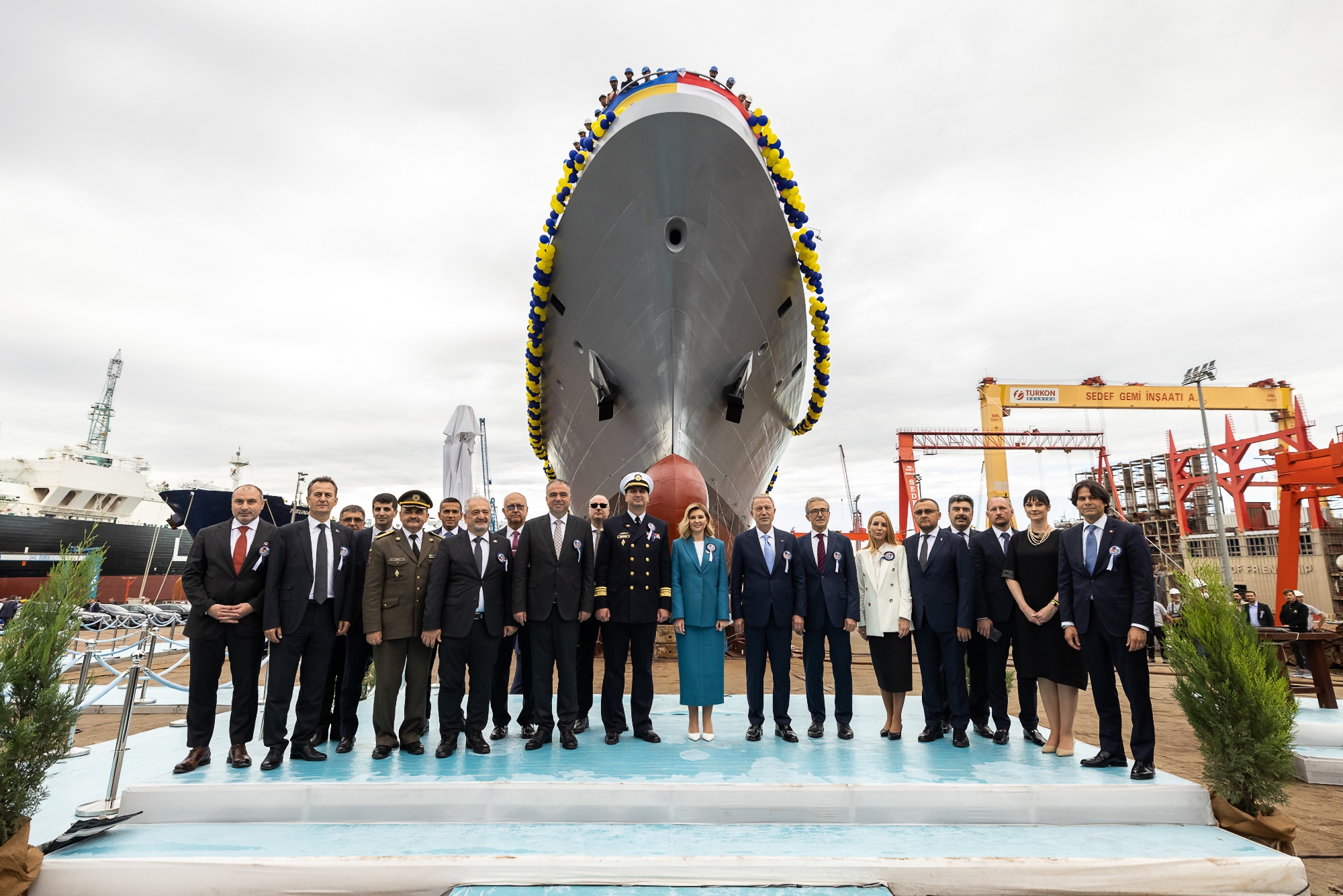 Elena Zelenska botó en Turquía la corbeta insignia de la Armada ucraniana "Hetman Ivan Mazepa" clase Ada Elena Zelenska botó en Turquía la corbeta insignia de la Armada ucraniana "Hetman Ivan Mazepa" clase Ada