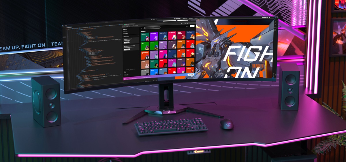 Gigabyte presenta un monitor curvo QD-OLED para juegos con algoritmo AI para evitar el burn-in Gigabyte presenta un monitor curvo QD-OLED para juegos con algoritmo AI para evitar el burn-in