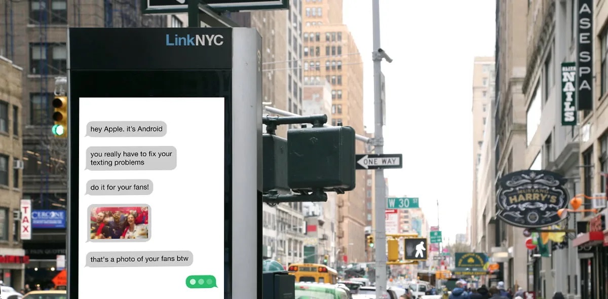Entiende el mensaje: Google trollea a Apple en su campaña masiva de publicidad en línea y en vallas publicitarias en la ciudad Entiende el mensaje: Google trollea a Apple en su campaña masiva de publicidad en línea y en vallas publicitarias en la ciudad