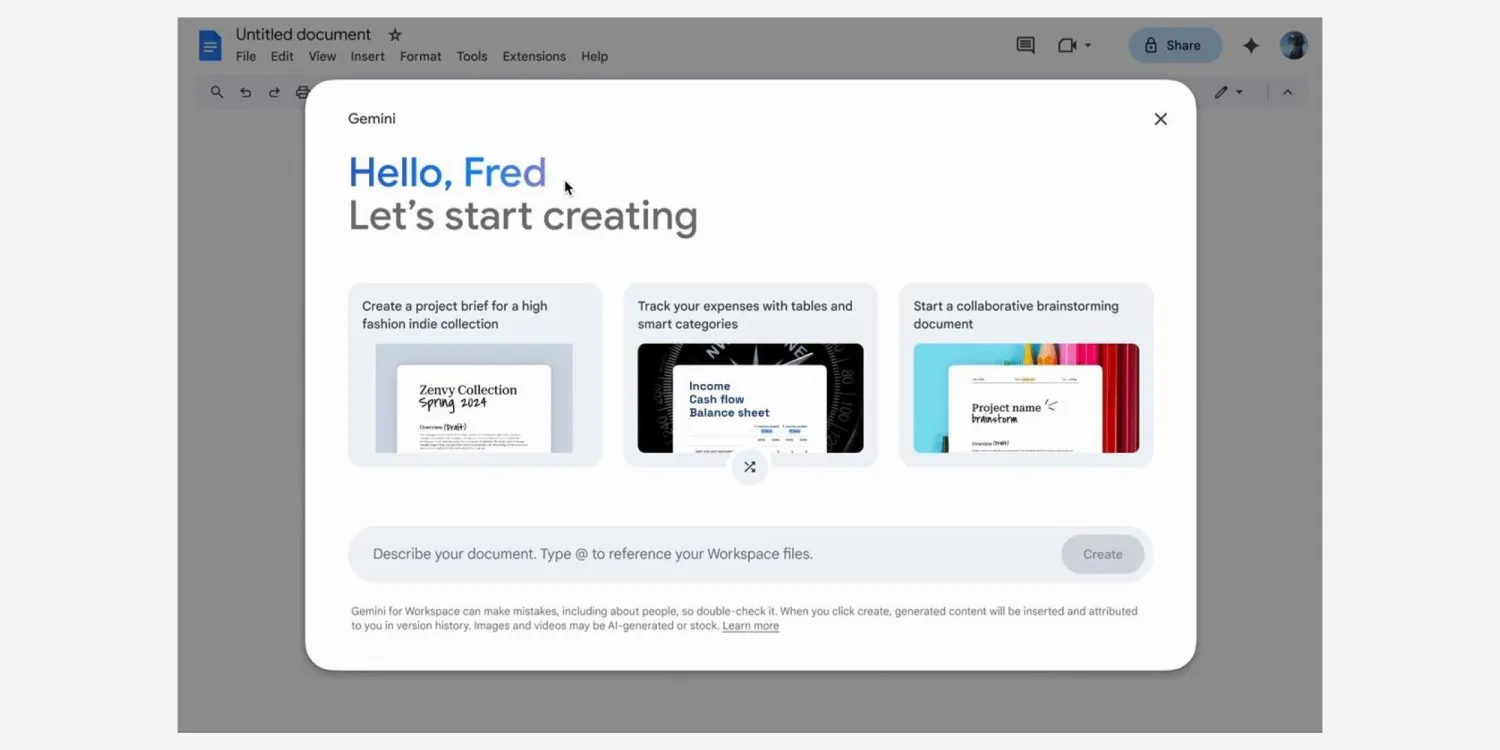Ayúdame a crear": cómo Google Docs está cambiando las reglas del juego de la creación de documentos Google revela una nueva función de Docs: "Ayúdame a crear" para creadores de contenidos