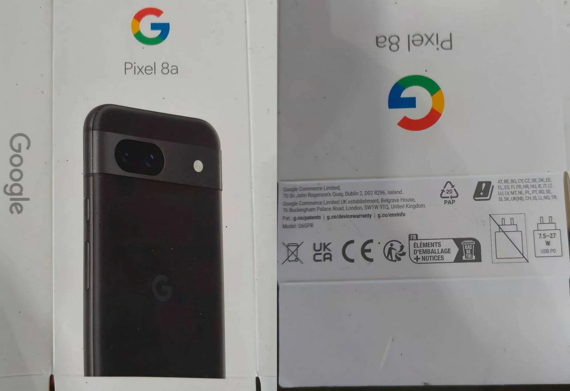 Color negro, cámara dual y soporte de carga de 27W: las nuevas filtraciones del Google Pixel 8a han aparecido en Internet Color negro, cámara dual y soporte de carga de 27W: las nuevas filtraciones del Google Pixel 8a han aparecido en Internet