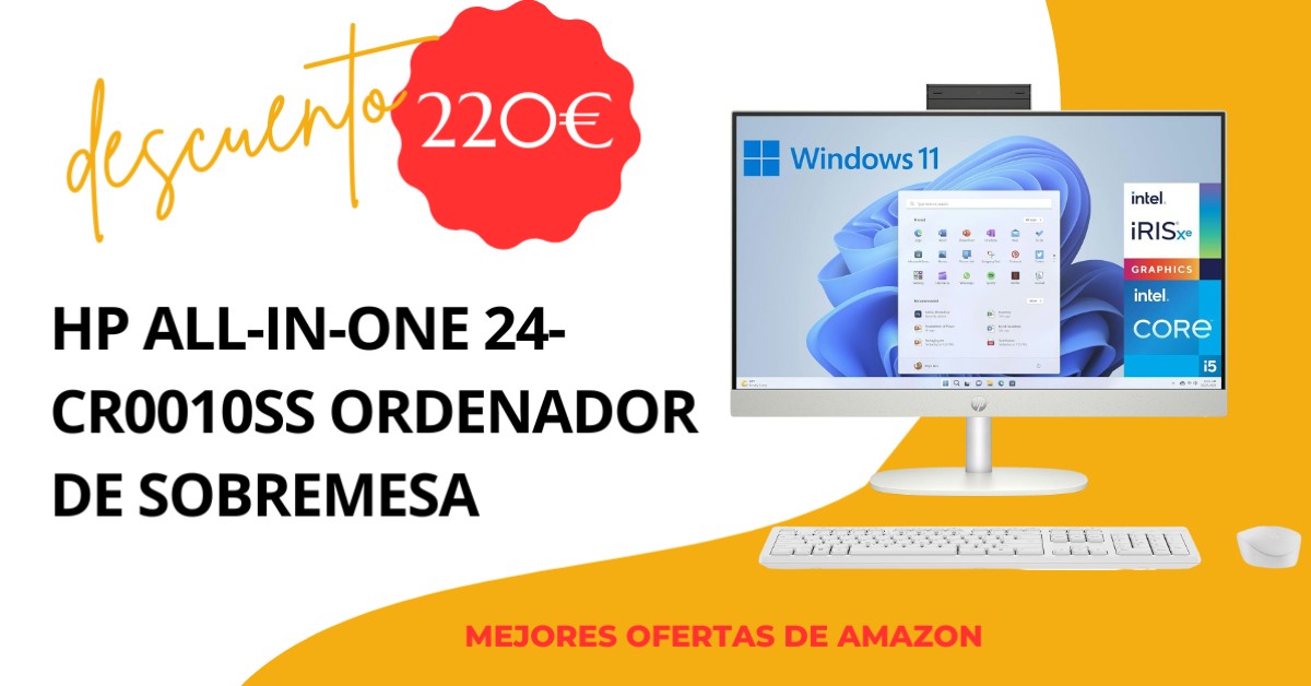 Ordenador de sobremesa HP All-in-One 24-cr0010ss - No te lo pierdas- descuento de 220€. Ordenador de sobremesa HP All-in-One 24-cr0010ss - No te lo pierdas- descuento de 220€.