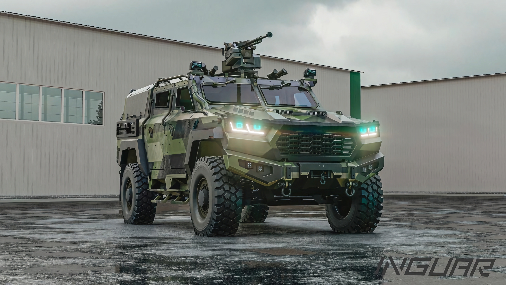 Inguar Defence mostró conceptos de vehículos blindados ucranianos con Grad MLRS, misiles Brimstone y Amulet Inguar Defence mostró conceptos de vehículos blindados ucranianos con Grad MLRS, misiles Brimstone y Amulet