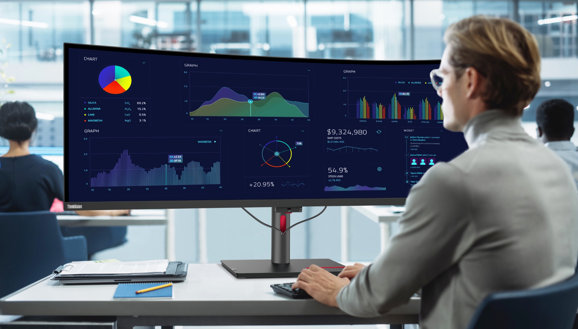 Lenovo ThinkVision P49w-30: Un monitor curvo de 49 pulgadas con una frecuencia de refresco de 160 Hz y un precio de 1900 €. Lenovo ThinkVision P49w-30: Un monitor curvo de 49 pulgadas con una frecuencia de refresco de 160 Hz y un precio de 1900 €.