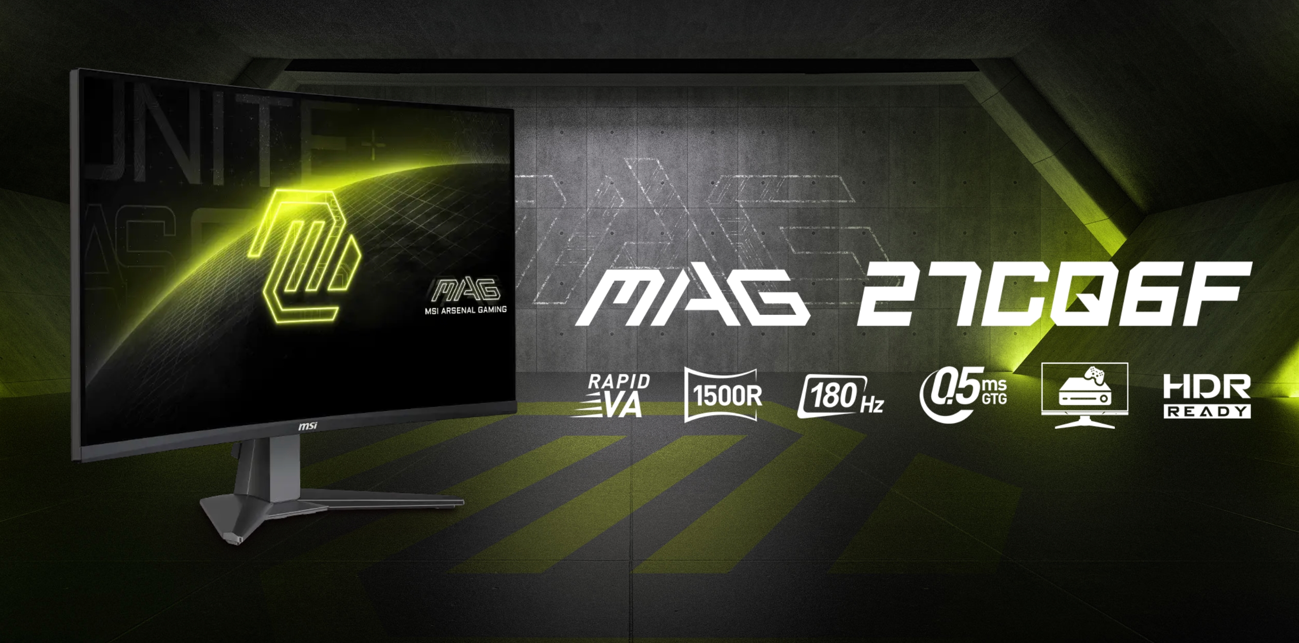 MSI MAG 27CQ6F: monitor curvo de 27 pulgadas con resolución 2K y frecuencia de refresco de 180 Hz MSI MAG 27CQ6F: monitor curvo de 27 pulgadas con resolución 2K y frecuencia de refresco de 180 Hz