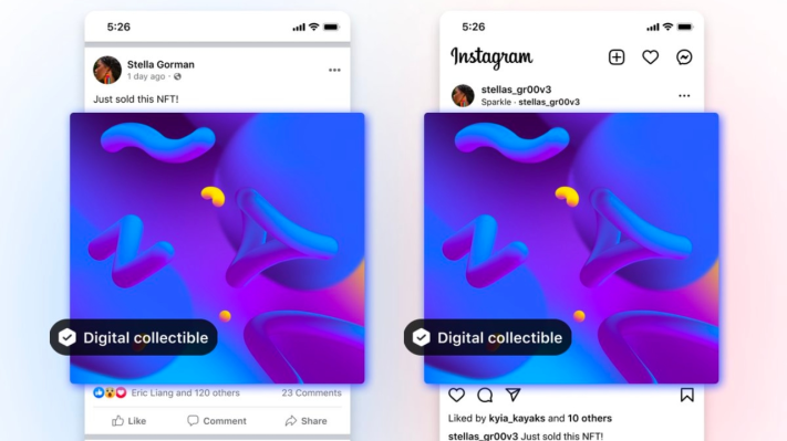 Los NFTs ahora se pueden compartir en Instagram y Facebook Los NFTs ahora se pueden compartir en Instagram y Facebook