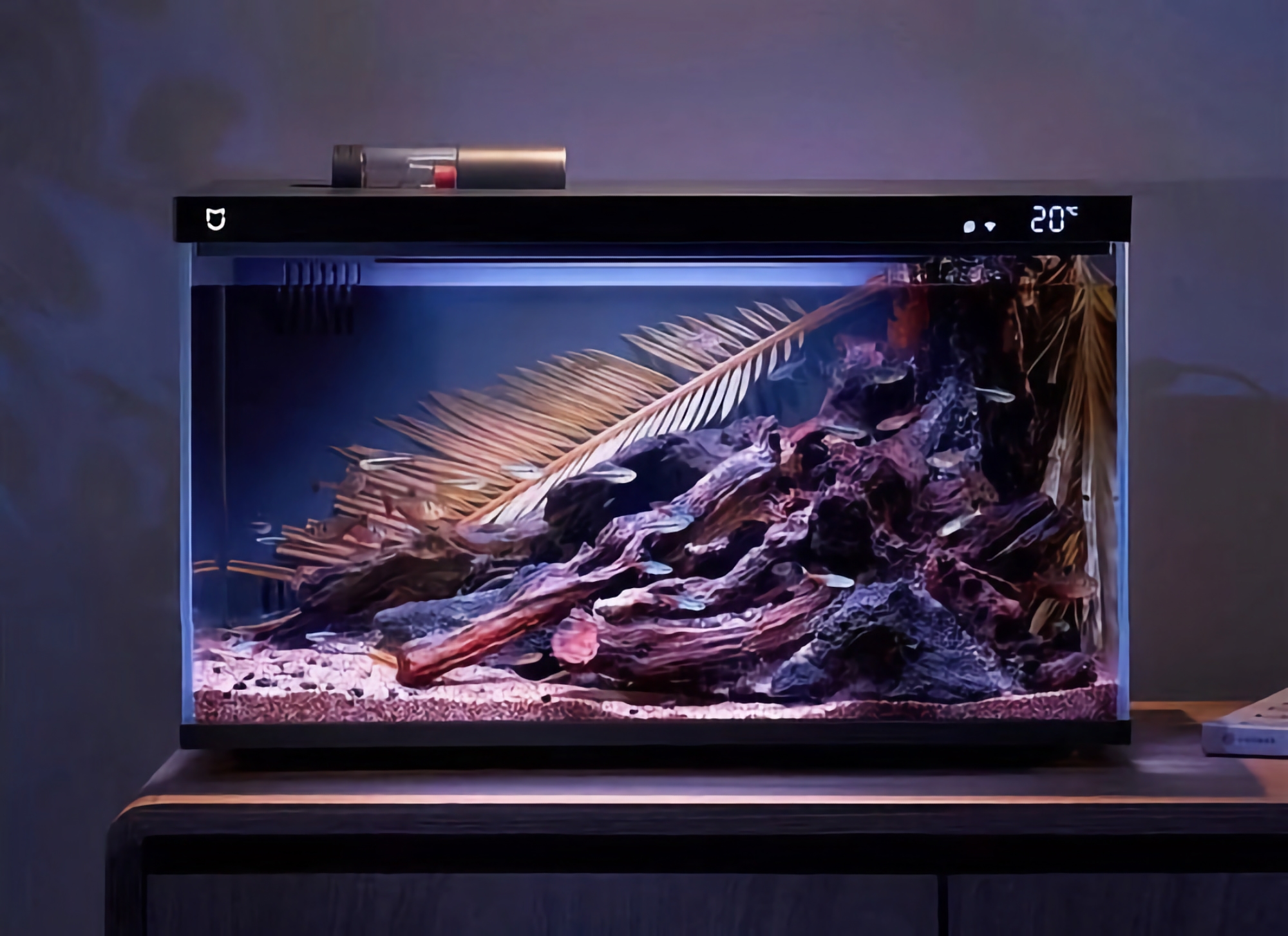 Xiaomi presenta un acuario inteligente con filtro de agua, sensor de temperatura, iluminación RGB y función de alimentación remota