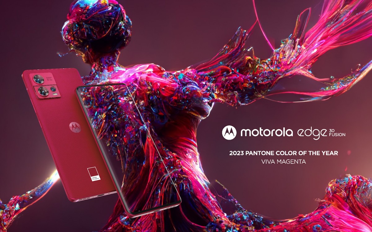 Motorola presentó el smartphone Edge 30 Fusion en Viva Magenta, que Pantone denominó el color de 2023 Motorola presentó el smartphone Edge 30 Fusion en Viva Magenta, que Pantone denominó el color de 2023