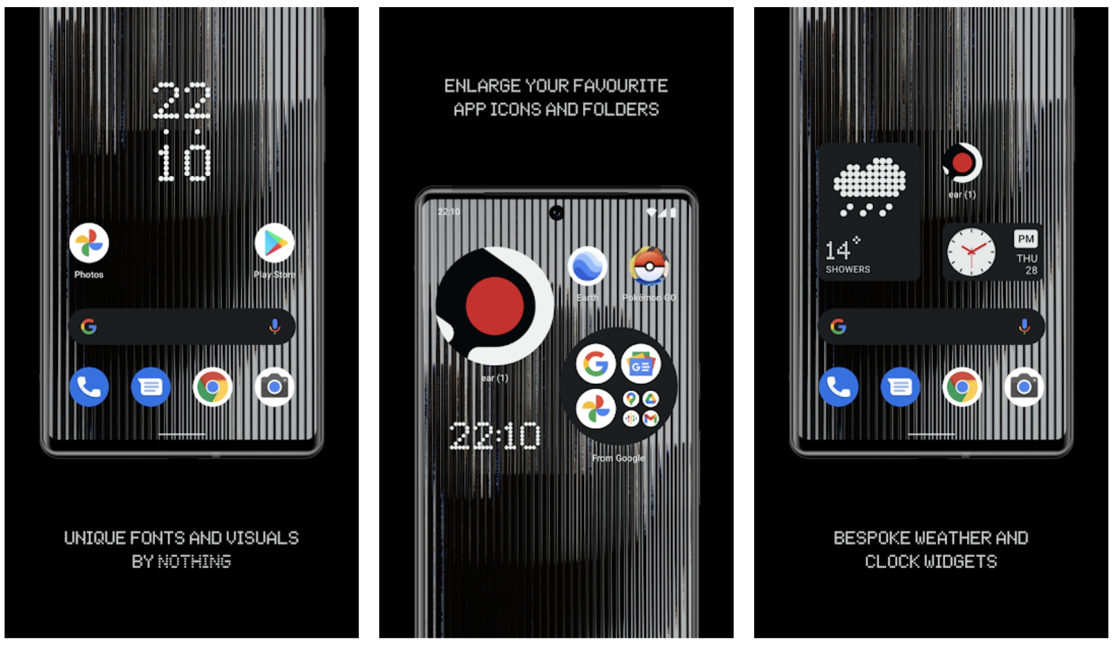 Nada ha anunciado un lanzador propietario que los propietarios de Galaxy S21, Galaxy S22, Pixel 5 y Pixel 6 puedan instalar. Nada ha anunciado un lanzador propietario que los propietarios de Galaxy S21, Galaxy S22, Pixel 5 y Pixel 6 puedan instalar.