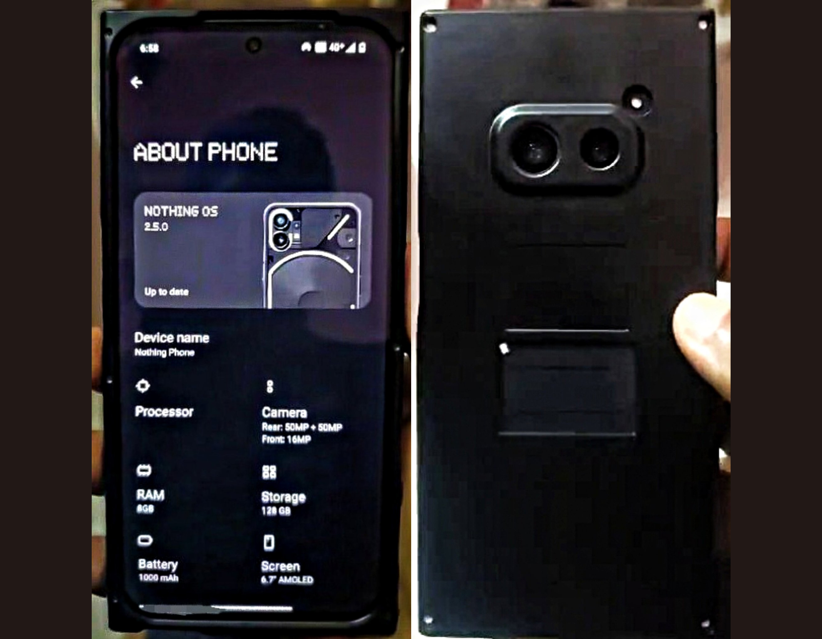 Un prototipo de Nothing Phone (2a) con doble cámara y pantalla AMOLED ha aparecido en fotos Un prototipo de Nothing Phone (2a) con doble cámara y pantalla AMOLED ha aparecido en fotos