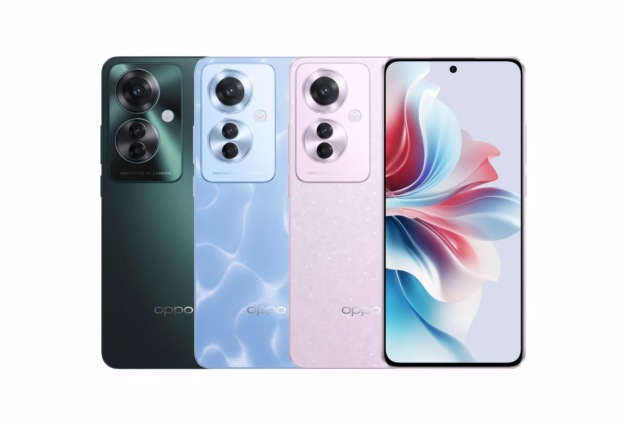 OPPO Reno 11 F: pantalla OLED de 120 Hz, chip MediaTek Dimensity 7050, cámara de 64 MP y protección IP65 por 305 $. OPPO Reno 11 F: pantalla OLED de 120 Hz, chip MediaTek Dimensity 7050, cámara de 64 MP y protección IP65 por 305 $.