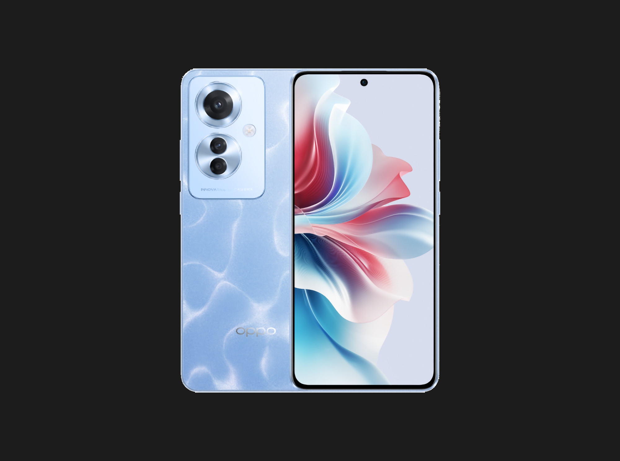 Tres colores, pantalla AMOLED de 120 Hz, chip Dimensity 7050 y protección IP65: un insider ha publicado imágenes y especificaciones del OPPO Reno 11 F 5G