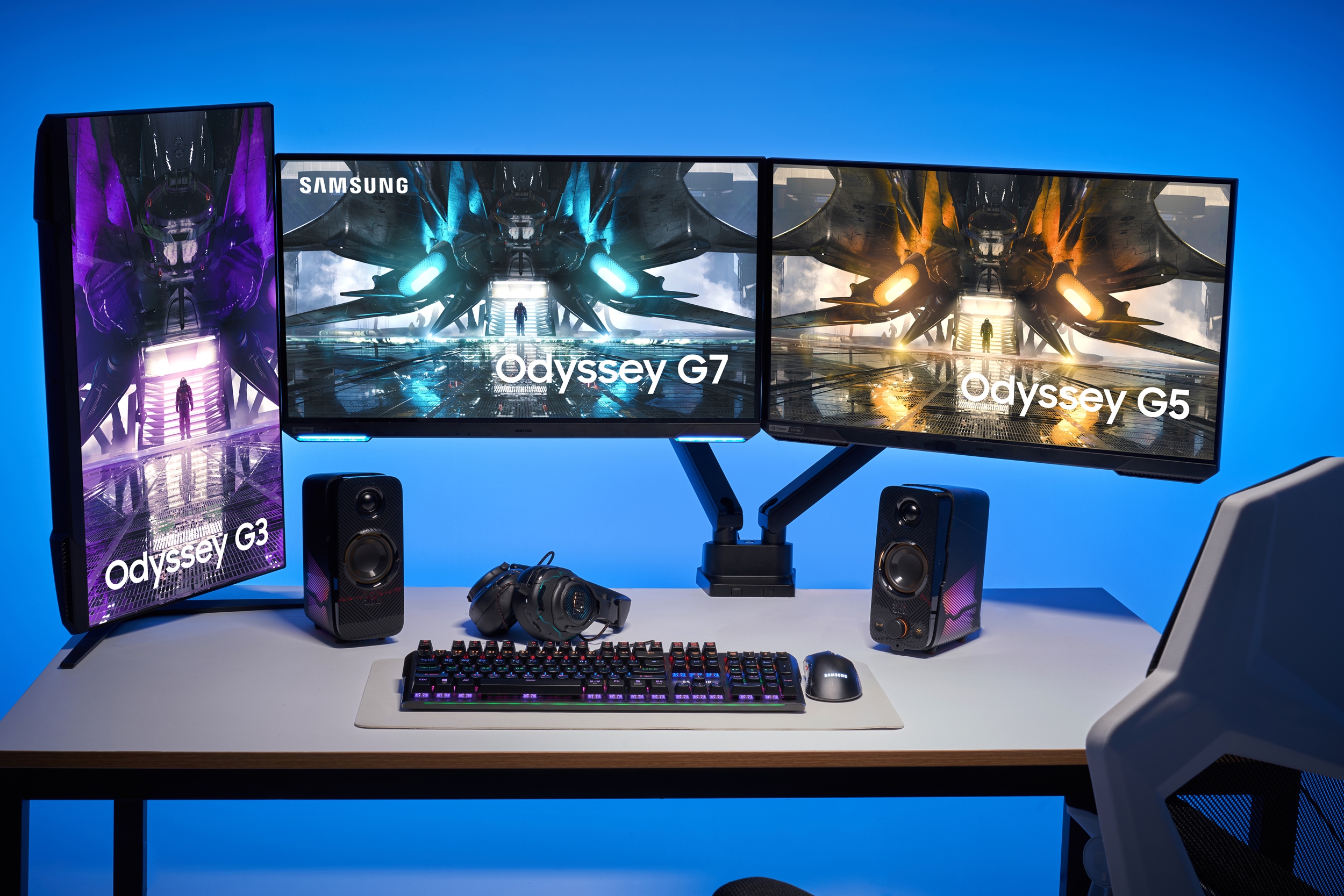 Samsung anuncia los monitores gaming Odyssey G7, Odyssey G5 y Odyssey G3 (2021)