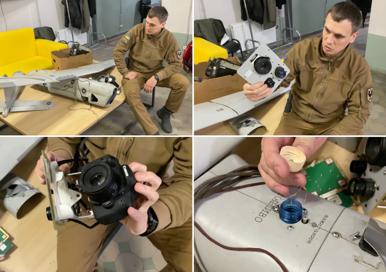 ¿Qué hay dentro de Orlan-10? Una cámara de consumo Canon y... una botella de plástico fueron encontradas en un dron derribado por las Fuerzas Armadas de Ucrania (video) ¿Qué hay dentro de Orlan-10? Una cámara de consumo Canon y... una botella de plástico fueron encontradas en un dron derribado por las Fuerzas Armadas de Ucrania (video)